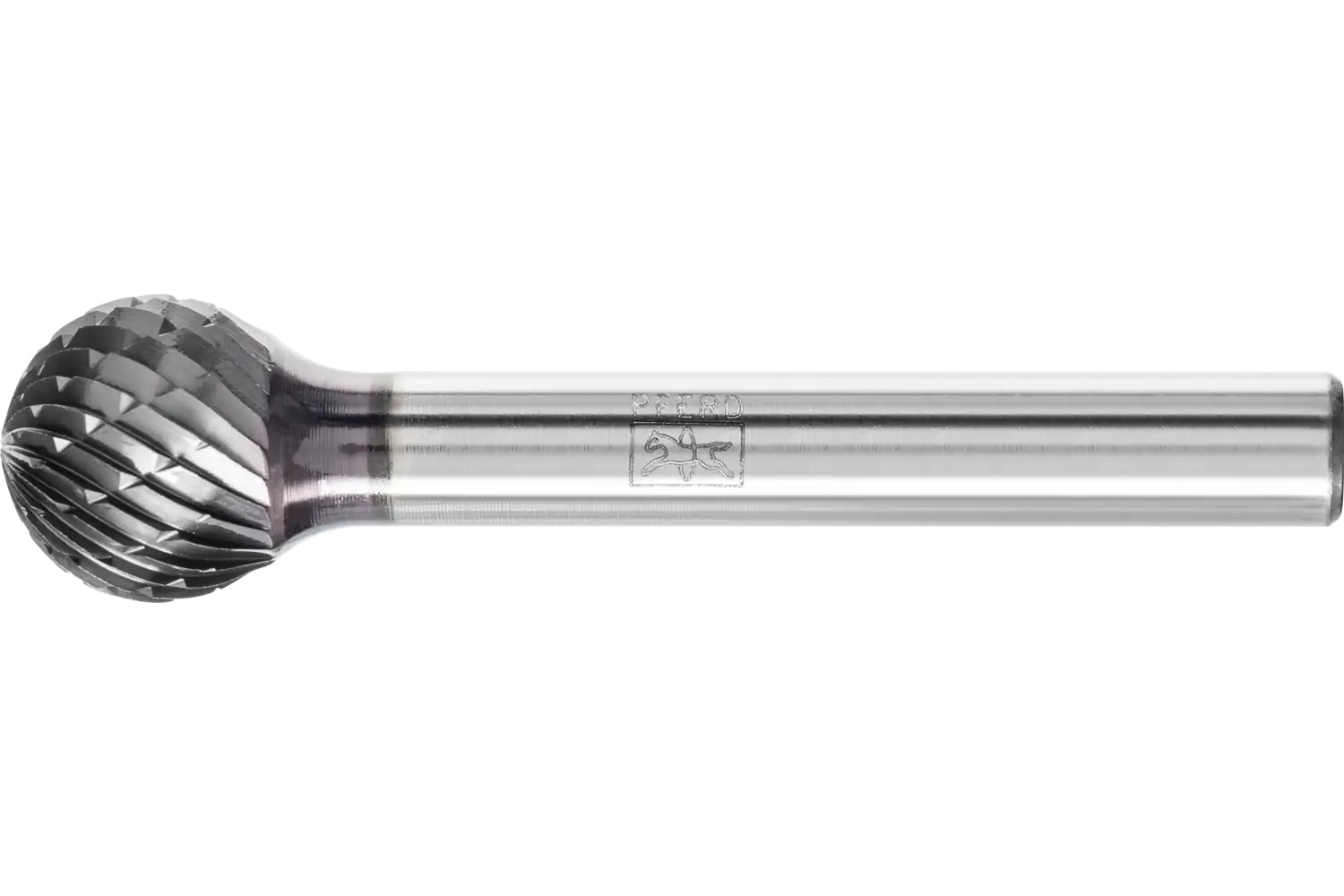 Picture of Pferd HICOAT® Carbide Bur SD-5 Ball Shape Double Cut 1/2" x 7/16" x 1/4" Shank